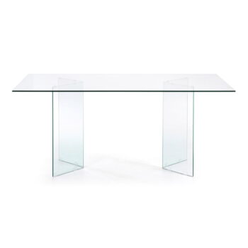 Jedálenský stôl so sklenenou doskou 90x200 cm Burano – Kave Home – Obrázok 2