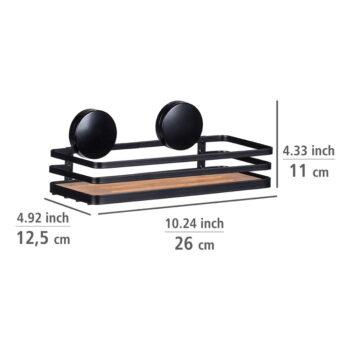 Čierna kúpeľňová polica Wenko Alba – Obrázok 6