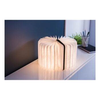 Hnedá LED stolová lampa s textilným tienidlom (výška  2,5 cm) Booklight – Gingko - Image 7