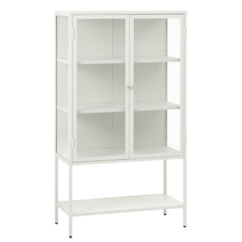 Biela kovová vitrína 90x160 cm Carmel – Unique Furniture – Obrázok 2