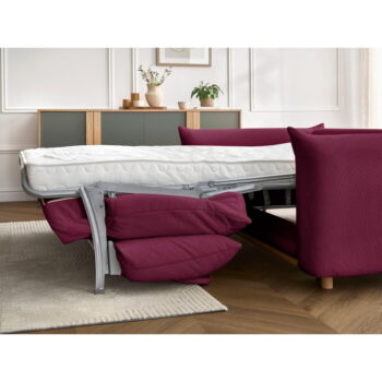 Vínová rozkladacia pohovka 214 cm Ernest – Bobochic Paris - Image 2