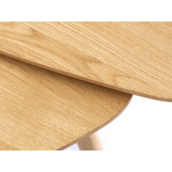 Konferenčné stolíky v súprave 2 ks v dekore duba v prírodnej farbe 70x100 cm Adda – Unique Furniture - Image 6