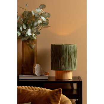 Zelená stolová lampa s tienidlom z papierového výpletu (výška 28,5 cm) Sheer – Leitmotiv - Image 2