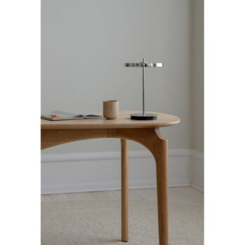 LED stolová lampa so stmievačom v striebornej farbe s kovovým tienidlom (výška  31 cm) Asteria Move – UMAGE - Image 3