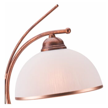 Tmavohnedá stolová lampa so skleneným tienidlom (výška  49 cm) Patrycja – LAMKUR - Image 5