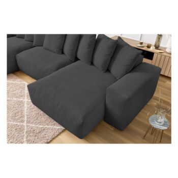 Sivá menčestrová rohová pohovka Voltaire – Bobochic Paris - Image 11