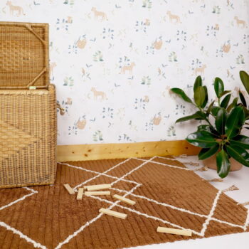 Hnedý ručne vyrobený koberec z bavlny Nattiot Lassa, 100 x 150 cm – Obrázok 3