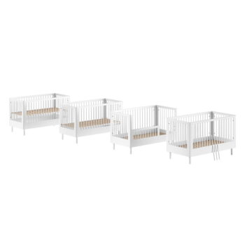 Biela postieľka z bukového dreva 70x140 cm Forrest – Vipack – Obrázok 3