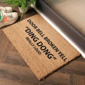 Rohožka z kokosového vlákna 40x60 cm Yell Ding Dong – Artsy Doormats – Obrázok 4