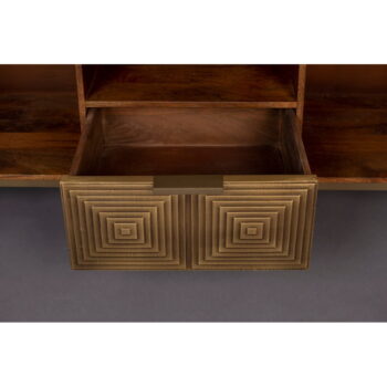 TV stolík z mangového dreva v zlatej farbe 40x60 cm Volan – Dutchbone - Image 2