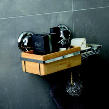 Bambusový nástenný košík s miskou na mydlo Compactor Spa - Image 5
