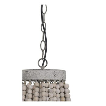 Biele závesné svietidlo s kovovým tienidlom ø 36 cm Luna – Light & Living - Image 5
