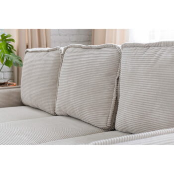 Variabilná béžová menčestrová rozkladacia rohová pohovka Tori – Bonami Selection – Obrázok 3