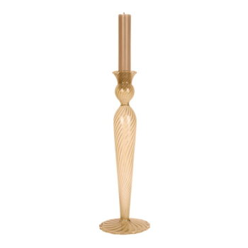 Svetlohnedý sklenený svietnik PT LIVING Swirl, výška 26,5 cm – Obrázok 2