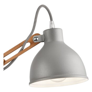 Sivo-hnedé stropné svietidlo s kovovým tienidlom ø 15 cm Marcello – LAMKUR – Obrázok 3