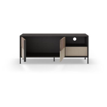 Antracitovo-svetlohnedý TV stolík 156x57 cm Amalia – Marckeric - Image 2