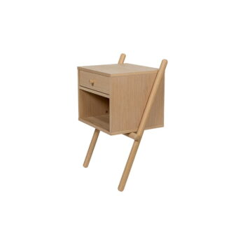 Nočný stolík v dekore duba v prírodnej farbe Wiru – Woodman - Image 4
