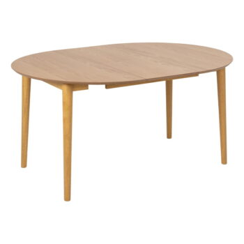 Okrúhly rozkladací jedálenský stôl s doskou v dubovom dekore ø 115 cm Montreux - Actona - Image 3