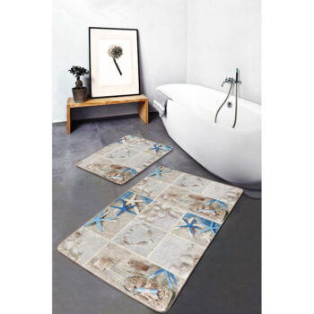 Béžové kúpeľňové predložky v súprave 2 ks 60x100 cm – Mila Home - Image 4
