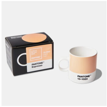 Oranžový keramický hrnček na espresso 120 ml Peach Fuzz 13-1023 – Pantone - Image 2