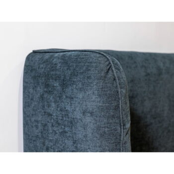 Tmavomodrá čalúnená dvojlôžková posteľ s úložným priestorom s roštom 160x200 cm Louise – Bobochic Paris – Obrázok 3