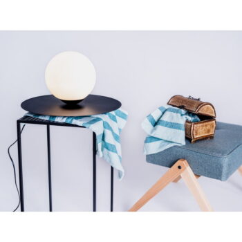 Čierna stolová lampa so skleneným tienidlom (výška 25 cm) Skiva Ball – CustomForm - Image 3
