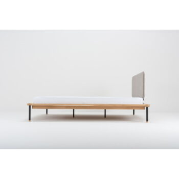 Dvojlôžková posteľ z dubového dreva Gazzda Fina Nero, 160 x 200 cm - Image 9
