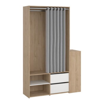 Predsieňová zostava v dekore duba v bielo-prírodnej farbe Kit – Tvilum - Image 4