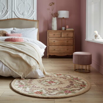Béžový vlnený koberec Flair Rugs Aubusson, ⌀ 120 cm - Image 2