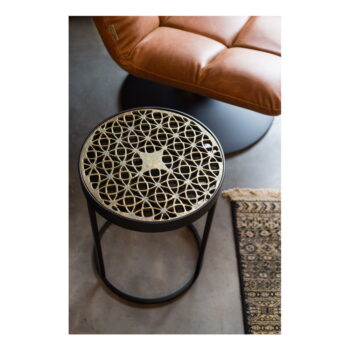 Kovový odkladací stolík Dutchbone Sari, ⌀ 33 cm - Image 6