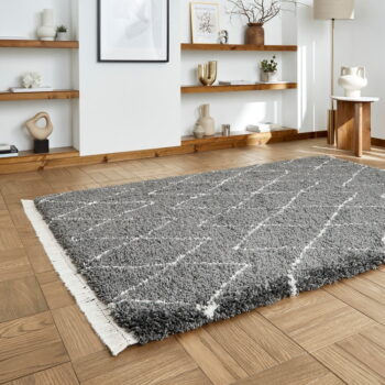 Tmavosivý koberec 200x290 cm Boho – Think Rugs - Image 5