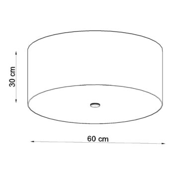 Biele stropné svietidlo s textilným tienidlom ø 60 cm Volta – Nice Lamps - Image 7