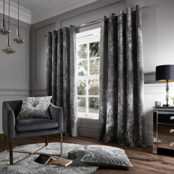 Sivé závesy v súprave 2 ks 168x229 cm Crushed Velvet – Catherine Lansfield – Obrázok 2