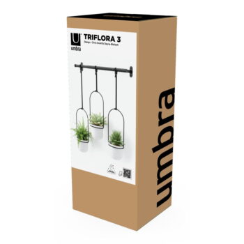 Plastový obal na kvetináč 3 ks  na bylinky/závesný a nástenný  ø 7,5 cm Triflora – Umbra - Image 5