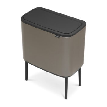 Sivý dotykový oceľový odpadkový kôš na triedený odpad 33 l Bo Touch Bin – Brabantia - Image 5