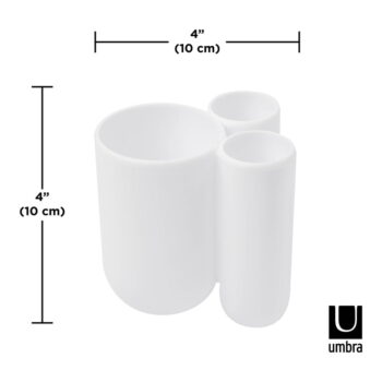 Biely plastový téglik na zubné kefky Touch – Umbra – Obrázok 2
