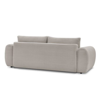 Svetlosivo-béžová menčestrová rozkladacia pohovka 257 cm Lucien – Bobochic Paris - Image 7