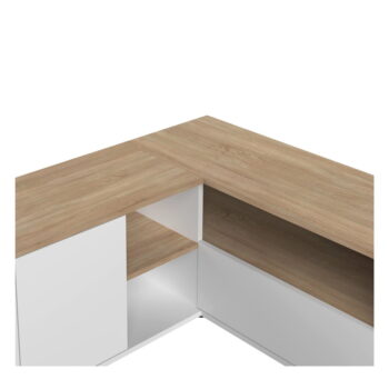 TV stolík v dekore duba v bielo-prírodnej farbe 90x45 cm Angle – TemaHome - Image 3