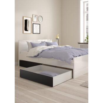 Čierne zásuvky pod posteľ v súprave 2 ks 90x190/140x190 cm Naia – Tvilum – Obrázok 4