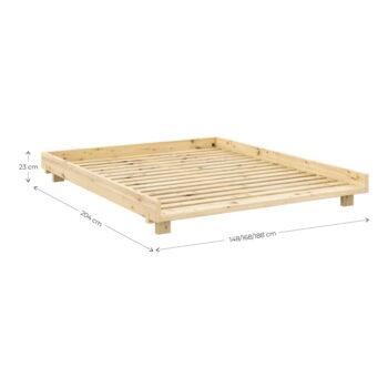 Dvojlôžková posteľ z borovicového dreva s roštom v prírodnej farbe 160x200 cm Social Bed – Karup Design - Image 7