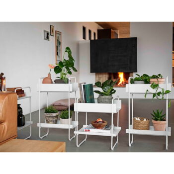 Svetlosivý kovový konzolový stolík 24x48 cm A-Console - Zone - Image 2
