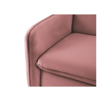 Ružová zamatová rozkladacia pohovka 194 cm Vienna – Cosmopolitan Design – Obrázok 6