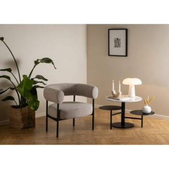 Biely okrúhly konferenčný stolík ø 60 cm Lahti – Actona - Image 2