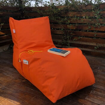 Oranžový záhradný sedací vak Daybed – Floriane Garden - Image 4
