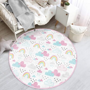 Biely detský koberec ø 100 cm Comfort – Mila Home - Image 4