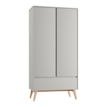 Sivá detská šatníková skriňa 100x52,5 cm Swing – Pinio