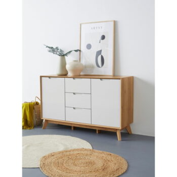 Nízka komoda v prírodnej farbe 120x75 cm Ezra – Støraa – Obrázok 4