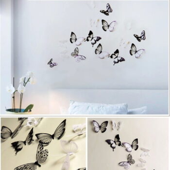Sada 18 adhezívnych 3D samolepiek Ambiance Butterflies Chic – Obrázok 2