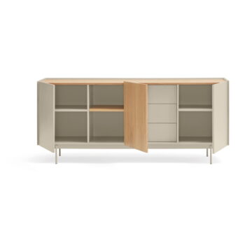 Nízka komoda v dekore duba v béžovo-prírodnej farbe 180x78 cm Otto – Teulat - Image 3