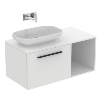 Tmavohnedá doska pod umývadlo v dekore duba 100x51 cm i.Life B – Ideal Standard – Obrázok 3